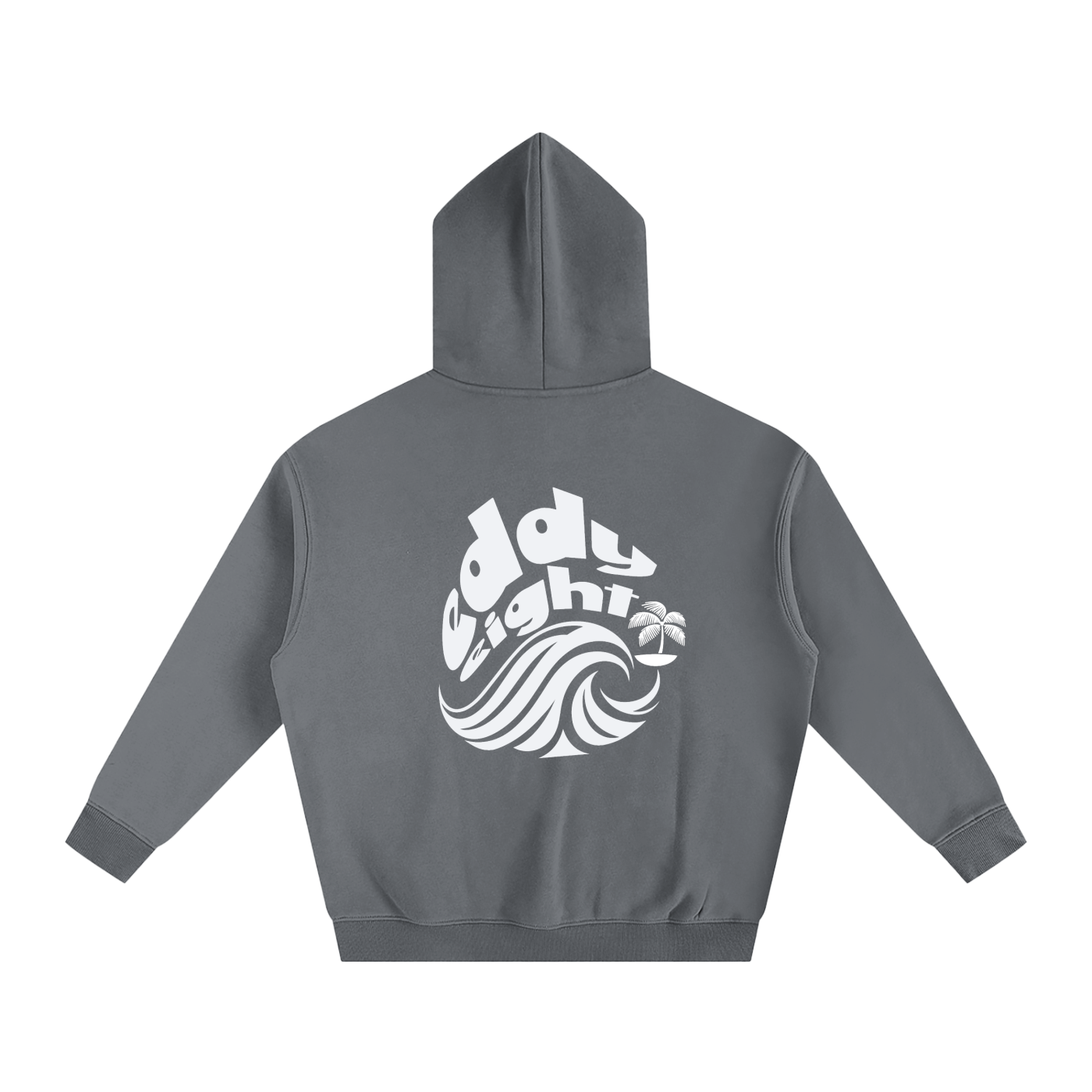 Oversize Fleeced Hoodie~ wave logo