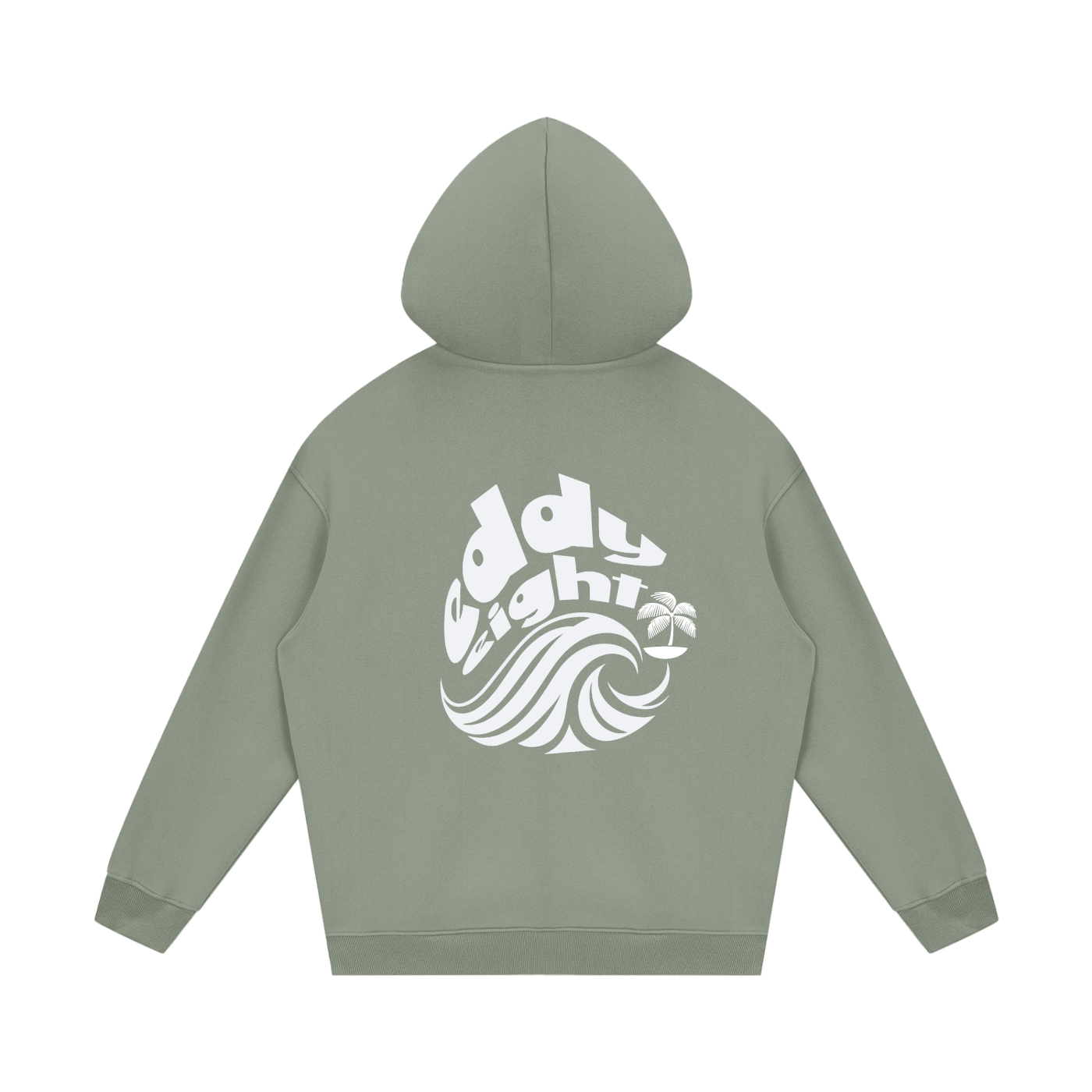 Streetwear Unisex Fleece Hoodie~ wave center logo