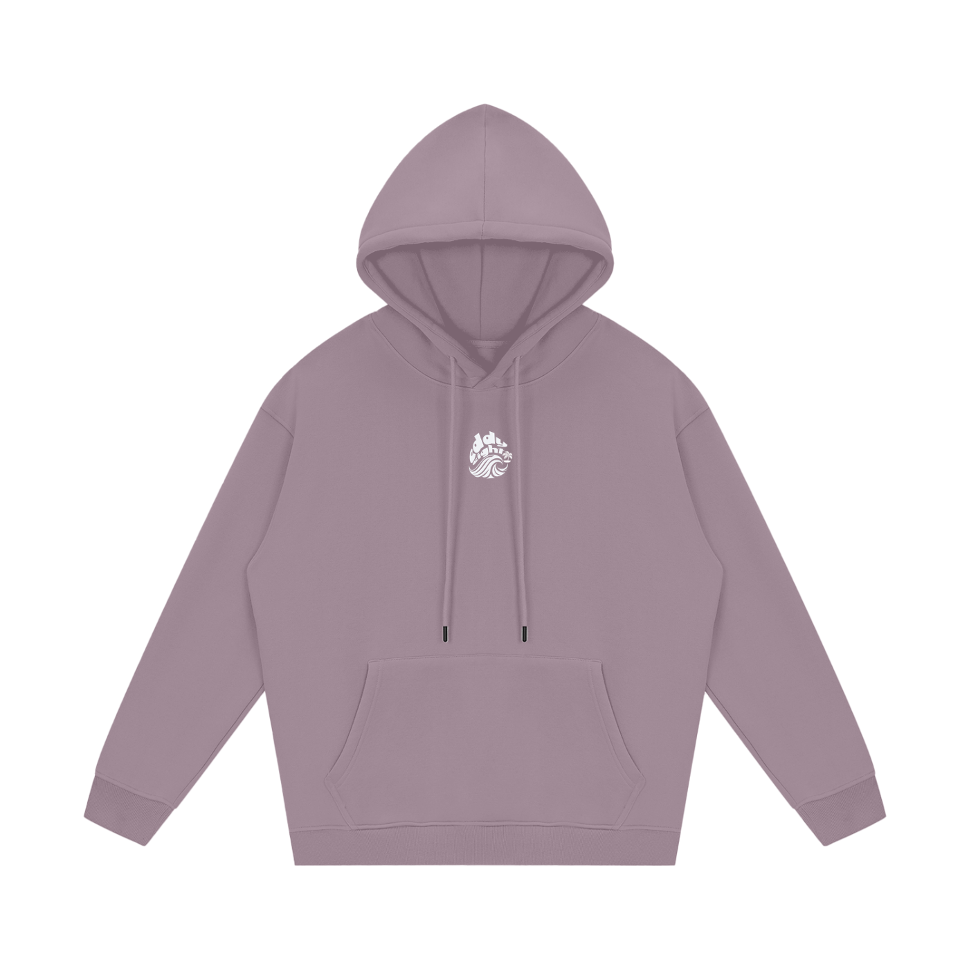 Streetwear Unisex Fleece Hoodie~ wave center logo