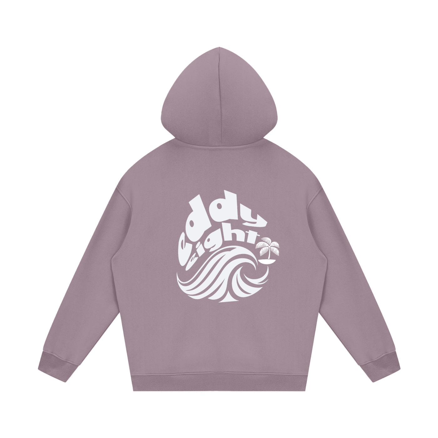 Streetwear Unisex Fleece Hoodie~ wave center logo