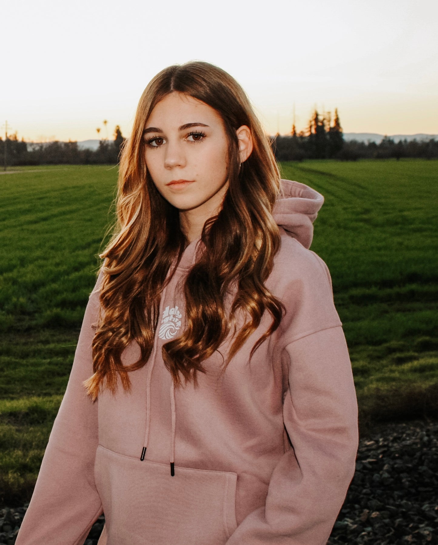 Streetwear Unisex Fleece Hoodie~ wave center logo