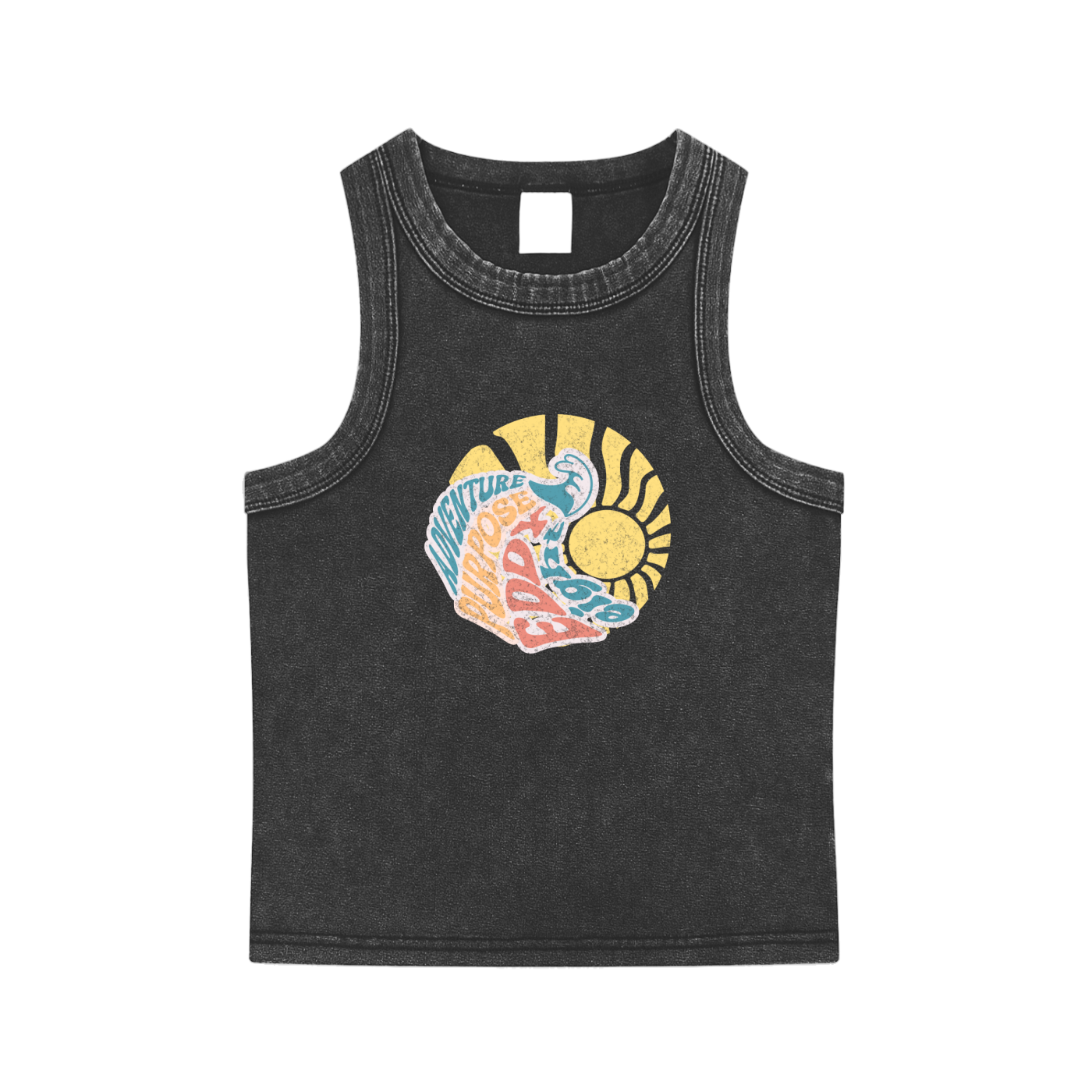 Snow Washed Tank Top~ sun swirl logo